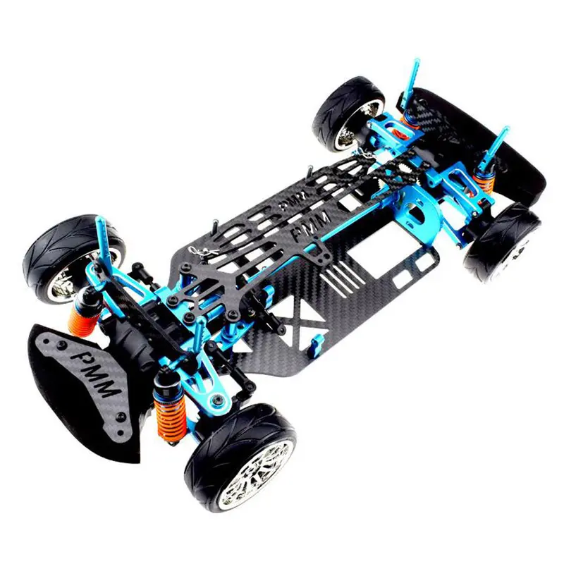 1/10 Aluminium Alloy Metal Carbon Fiber Chassis Kit Rc Car Frame Parts 1