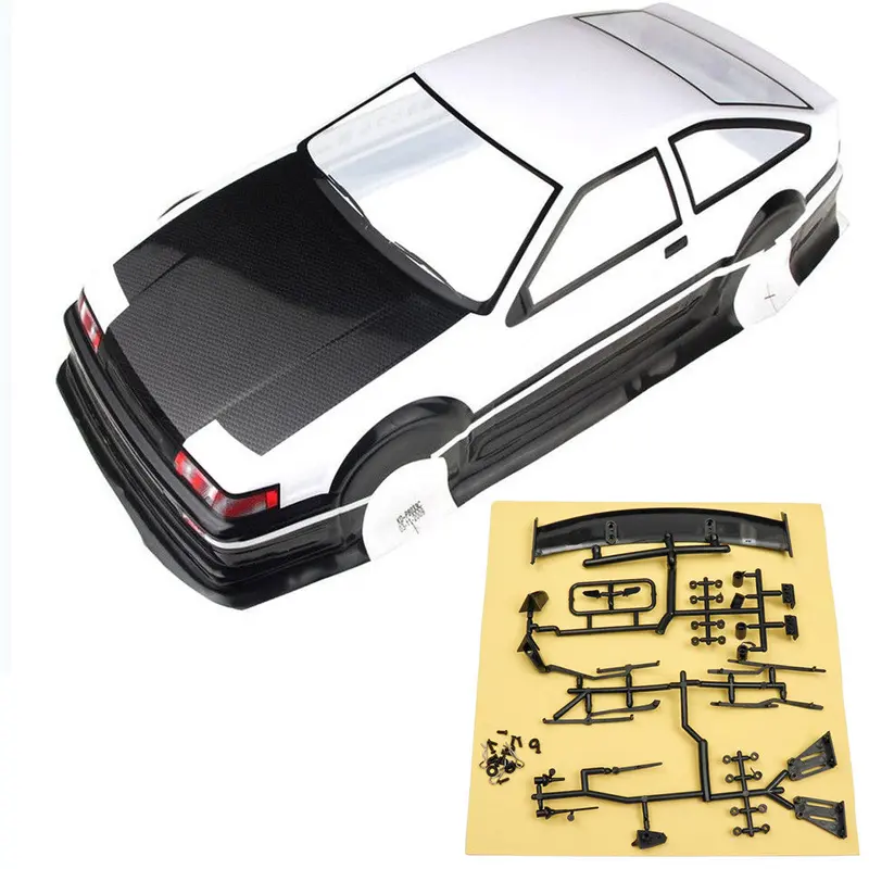 1/10 Pvc Rc Car Shell Painted Body For Toyota Ae86 Model Rc Car Wheelbase 256Mm W/ Accessories 1