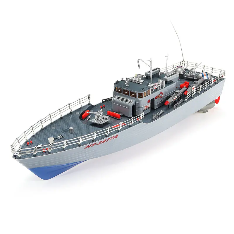 1/115 2.4G Eht-2877 Missile Destroyer Rc Boat 4Km/H With Two Motor And Light Vehicle Models 1