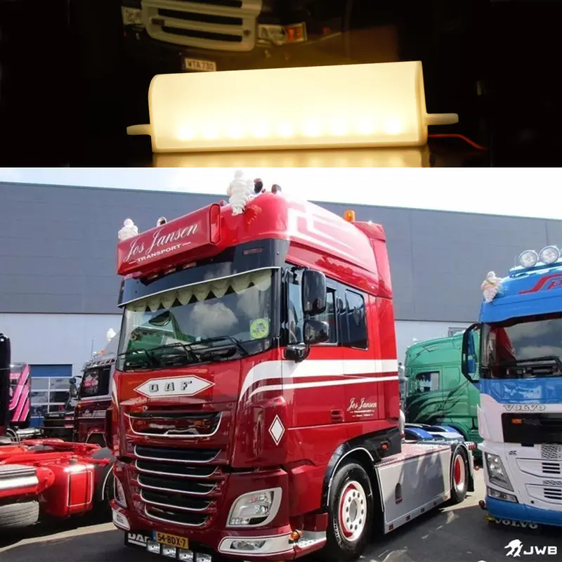 1/14 Tractor Sun Shield Advertising Lamp Box Led Light Box With Rotating Lamp Rc Car Parts 1