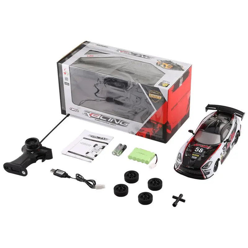 1/16 Waterproof 27Mhz 4Wd Drifting Remote Control Radio Controlled Car High Speed On Road Racing Rtr Rc Vehicle Toys 1