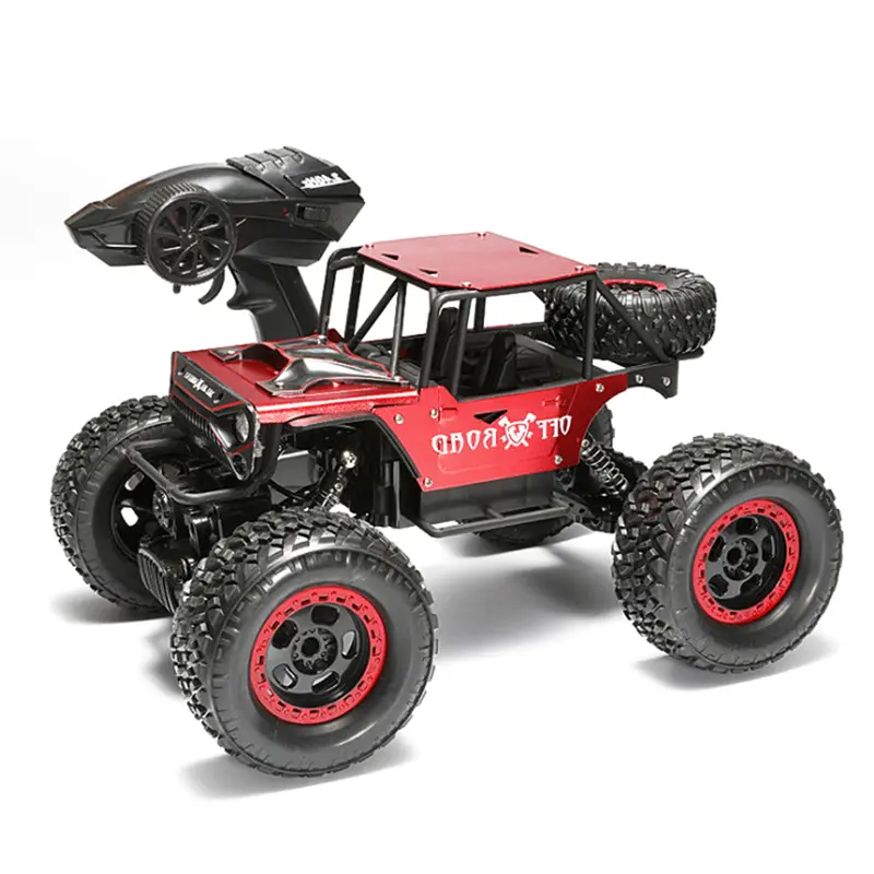 1/18 4Wd 2.4G Rc Cars Alloy Speed Rc Car Toys With Led Head Light 3 Motors 1