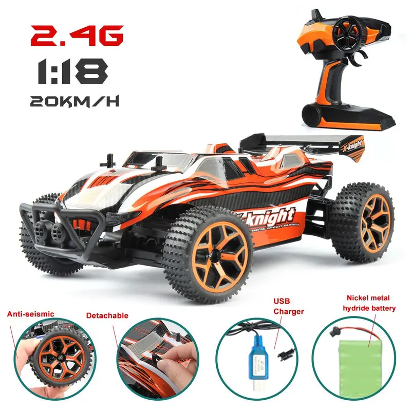 1/18 Scale Rc Car 4Ch Off-Road Vehicles Model Toy 20Km/H High Speed Dirt Bike Electric Remote Control Car For Kids Toys Big Sale 1