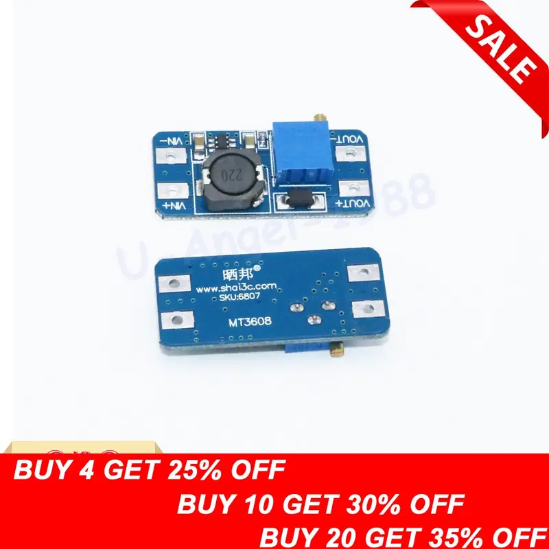1/2 Pcs Dc Dc Step Up Converter Boost 2A Power Supply Module In 2V- 24V To Out 5V-28V Adjustable Regulator Board Dropship 1
