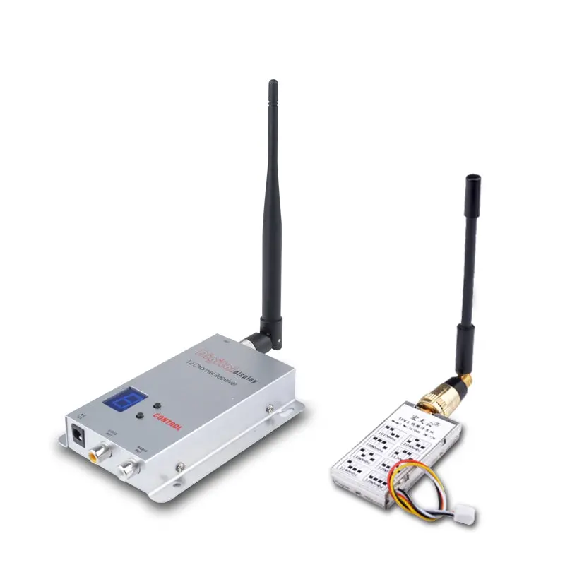 1.2G Tx1000 1W 1000Mw 8Ch Transmitter Rx02 12Ch Receiver Fpv Combo Up To 3Km 1