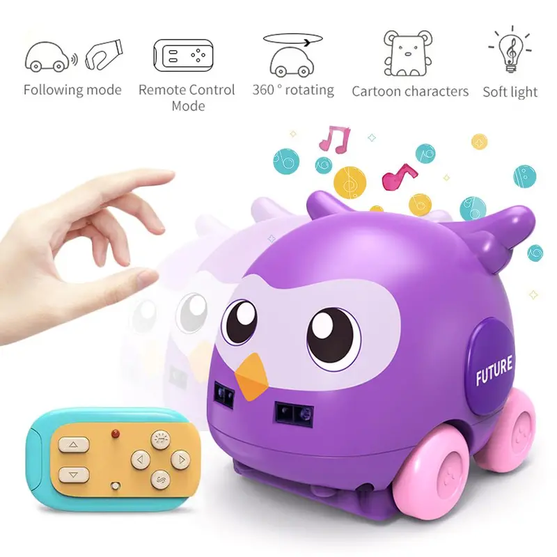 1/32 2 In1 4Ch Smart Rc Robot Cat Follow Obstacle Avoidance Mouse Pet Owl Robot Remote Control Music Interaction Toys For Kids 2
