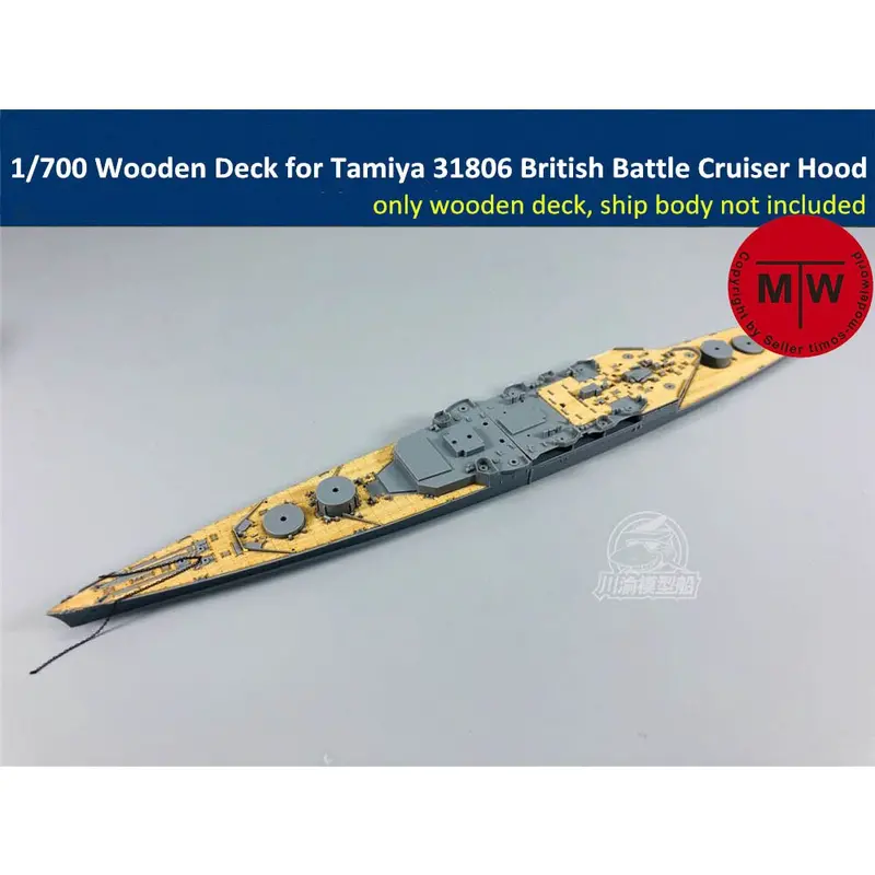 1/700 Scale Wooden Deck For Tamiya 31806 British Battle Cruiser Hood Ship Model Tmw00020 1