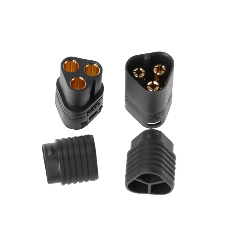 1 Pair Mt60 3.5Mm 3 Pole Bullet Connector Plug Male & Female For Rc Esc To Motor Jun5-A 1
