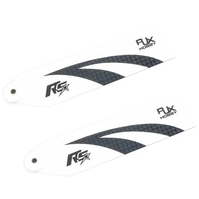 1 Pair Rjx 110Mm Carbon Fiber Tail Blade For 700 Rc Helicopter 1