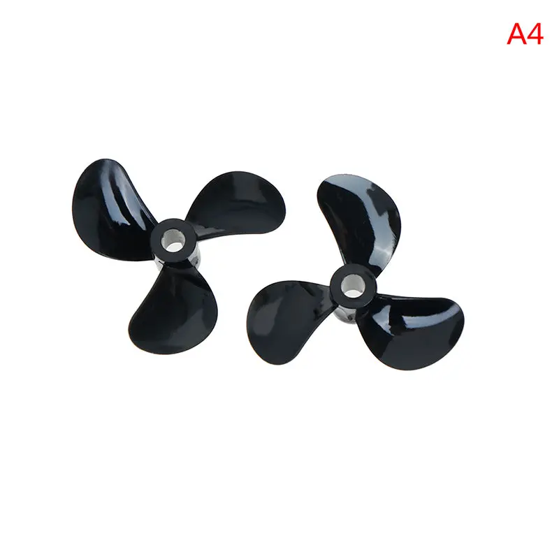 1 Pairs High Strength D28/32/36/40/44/48Mm 3 Blades 4Mm Rc Boat Three Blades Paddle Nylon Boat Propeller Positive &Reverse Screw 4
