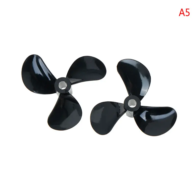 1 Pairs High Strength D28/32/36/40/44/48Mm 3 Blades 4Mm Rc Boat Three Blades Paddle Nylon Boat Propeller Positive &Reverse Screw 5