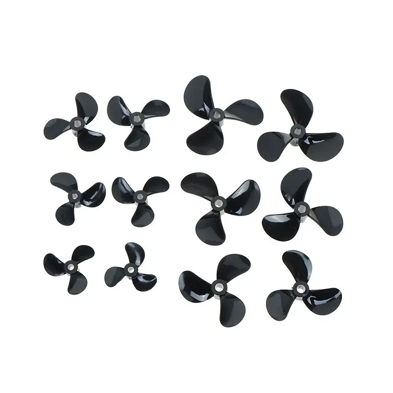 1 Pairs High Strength D28/32/36/40/44/48Mm 3 Blades 4Mm Rc Boat Three Blades Paddle Nylon Boat Propeller Positive &Reverse Screw 6