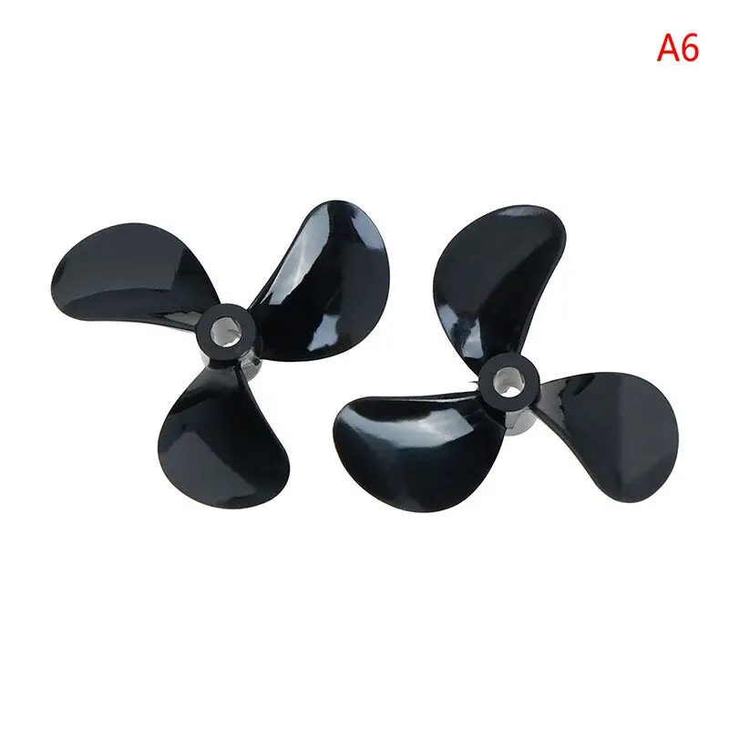 1 Pairs High Strength D28/32/36/40/44/48Mm 3 Blades 4Mm Rc Boat Three Blades Paddle Nylon Boat Propeller Positive &Reverse Screw 6