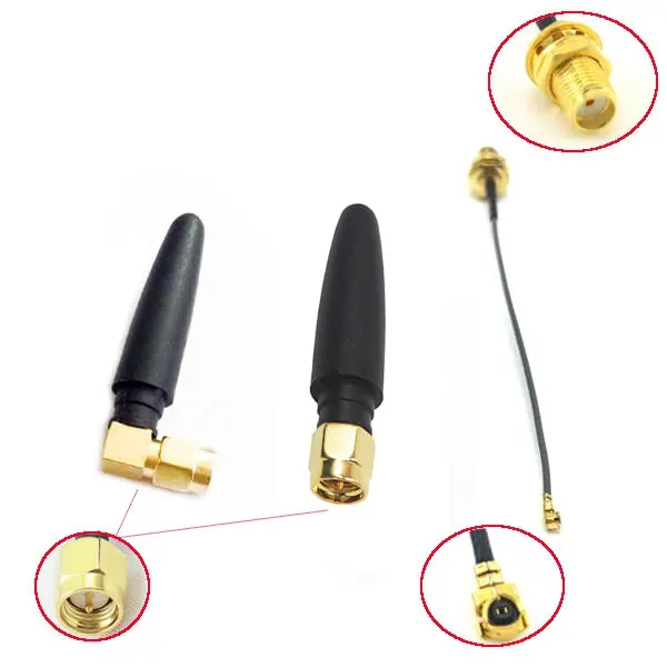 1 Pcs 433Mhz 5Cm Short Sma Antenna 14Cm Sma To Ipex Adatper Extend Cable For Rc Model 1