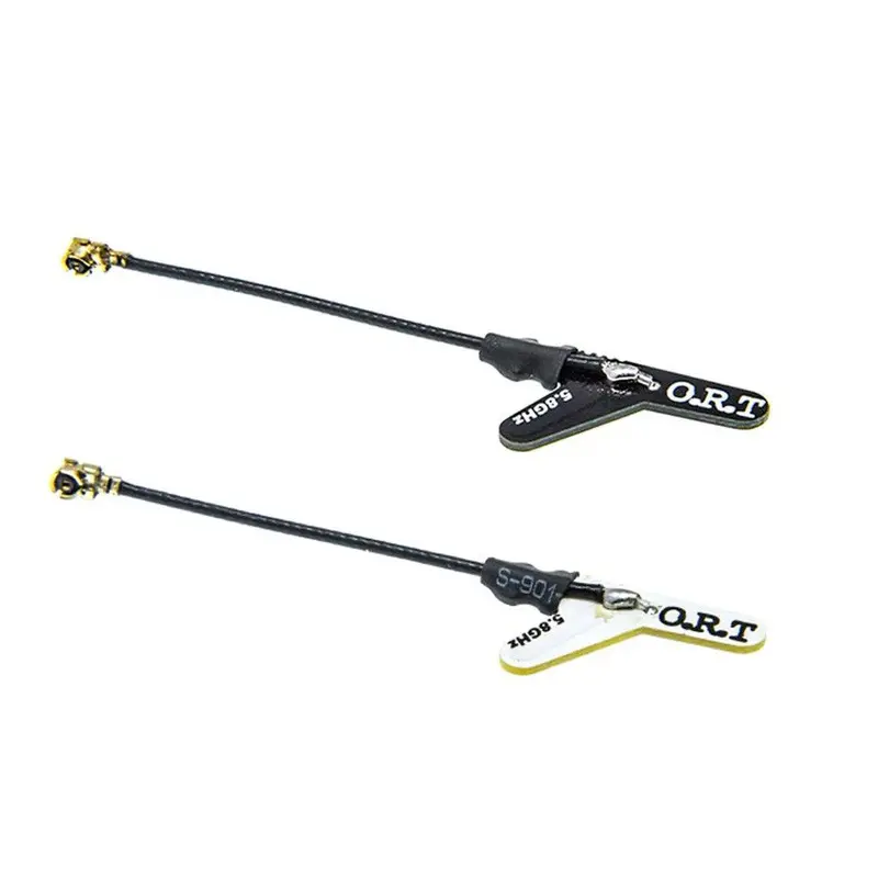 1 Piece Ort Micro Vee 5.8Ghz 2.2Dbi Gain Linear Fpv Antenna Black/White With U.Fl Connector For Micro Quads 1