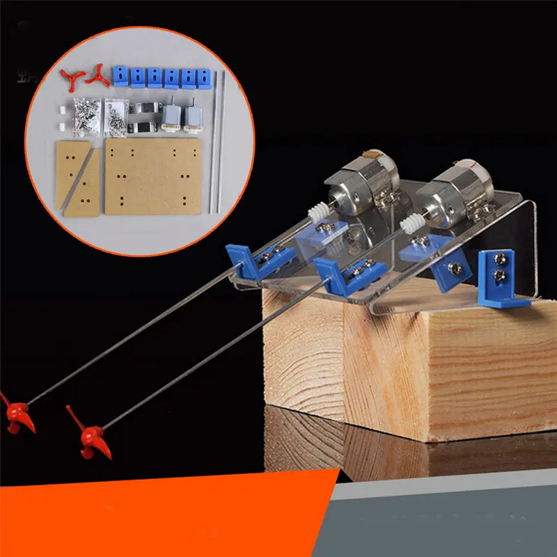 1 Set Diy Boat Propeller Kit Watercraft Motor Shaft Model Rc Hobby Hand Learning Toy 1
