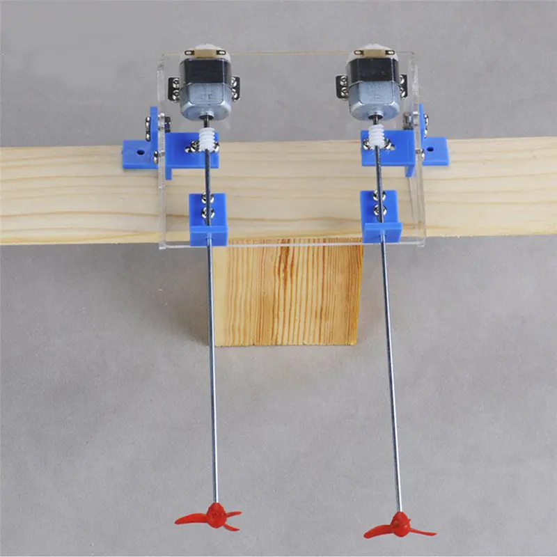 1 Set Diy Boat Propeller Kit Watercraft Motor Shaft Model Rc Hobby Hand Learning Toy 2