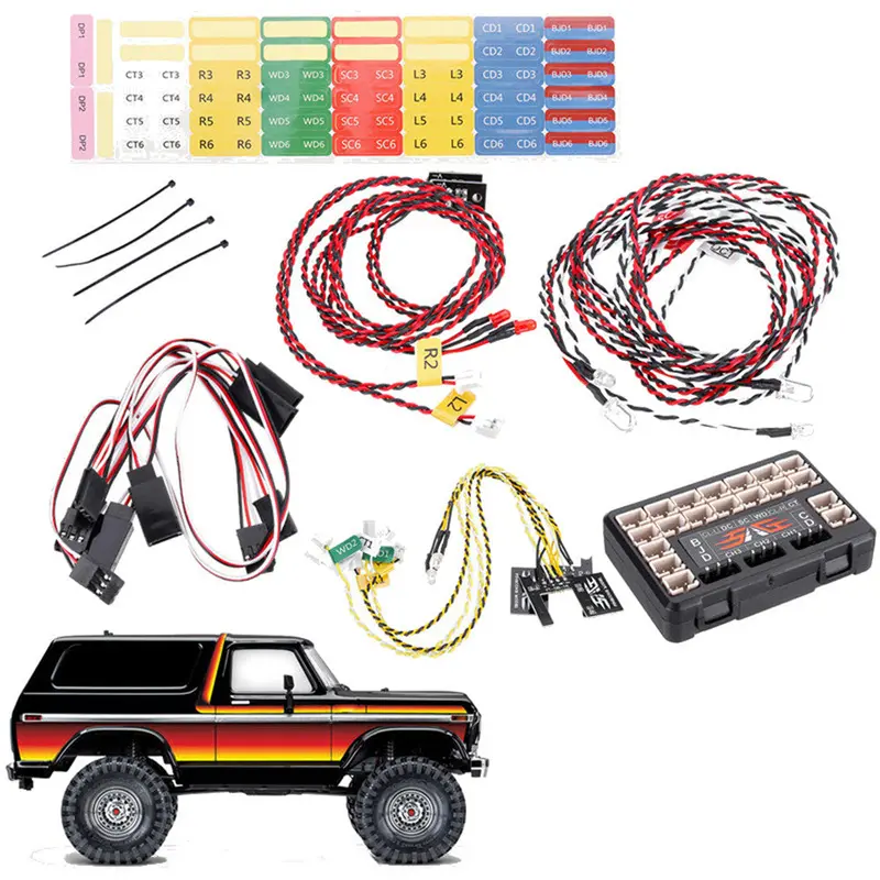 1 Set Led Light System For 1/10 Crawler Traxxas Trx4 Ford Bronco Ranger Xlt Rc Car Parts 1