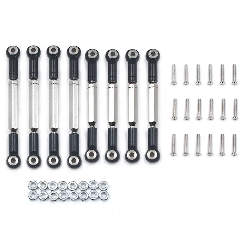1 Set Upgraded Metal Linkage Rod For Wpl Jjrc Fayee B24 B36 C34 Q60 Fy001 1/16 Rc Car 1