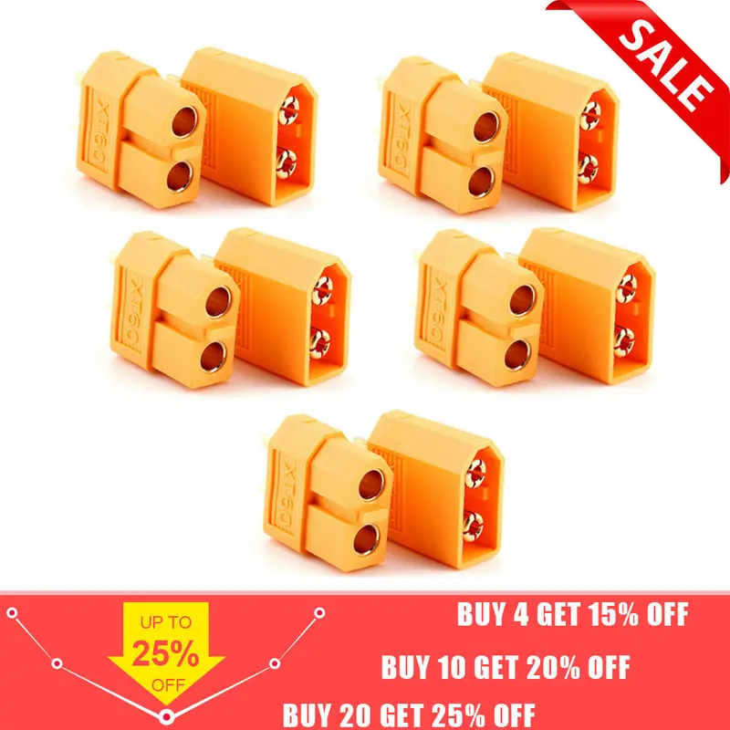 10/20Pcs Xt60 Xt-60 Male Female Bullet Connectors Plugs For Rc Lipo Battery (5/10 Pair) Wholesale 1