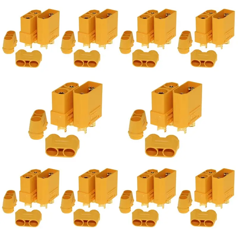 10 Pair Amass Xt90 Xt-90 Male Female Bullet Connectors Power Plugs With Shealf Housing For Rc Lipo Battery Motor 1
