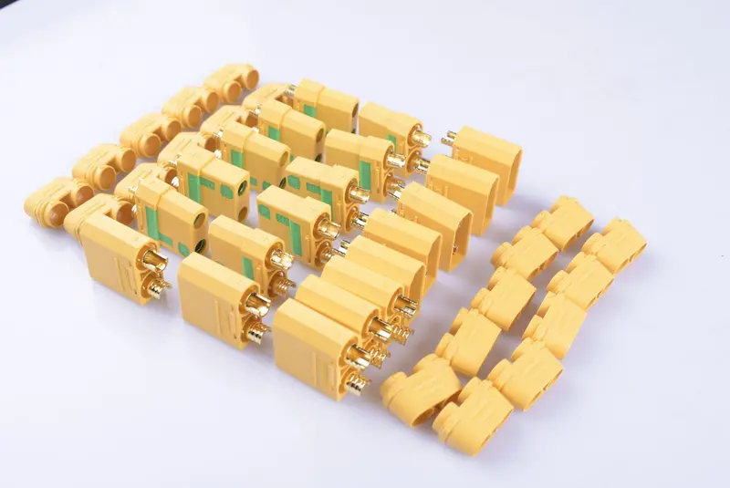 10 Pairs 20Pcs Amass Xt90-S Anti-Spark Xt90 Deans Male Female Bullet Connectors Plugs With Cover Cap For Rc Drones Trains Boats 1