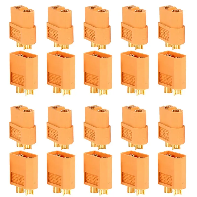 10 Pairs 20Pcs Xt60 Xt30 Amass Xt30u Xt60+ Male Female Bullet Connectors Plug For Rc Quadcopter Fpv Racing Drone Lipo Battery 1