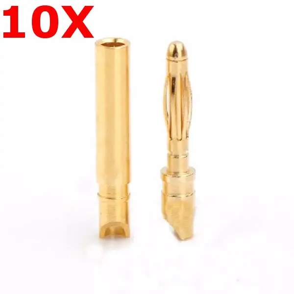 10 Pairs Amass 2.0Mm Banana Plug Am-1002C Male & Female 1