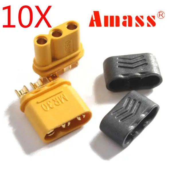 10 Pairs Amass Mr30 Connector Plug With Sheath Female & Male 1