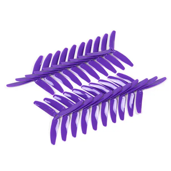 10 Pairs Eachine Wizard X220 Rc Drone Fpv Racing Propellers Kingkong/Ldarc 5040 3-Blade Propellers Purple 1