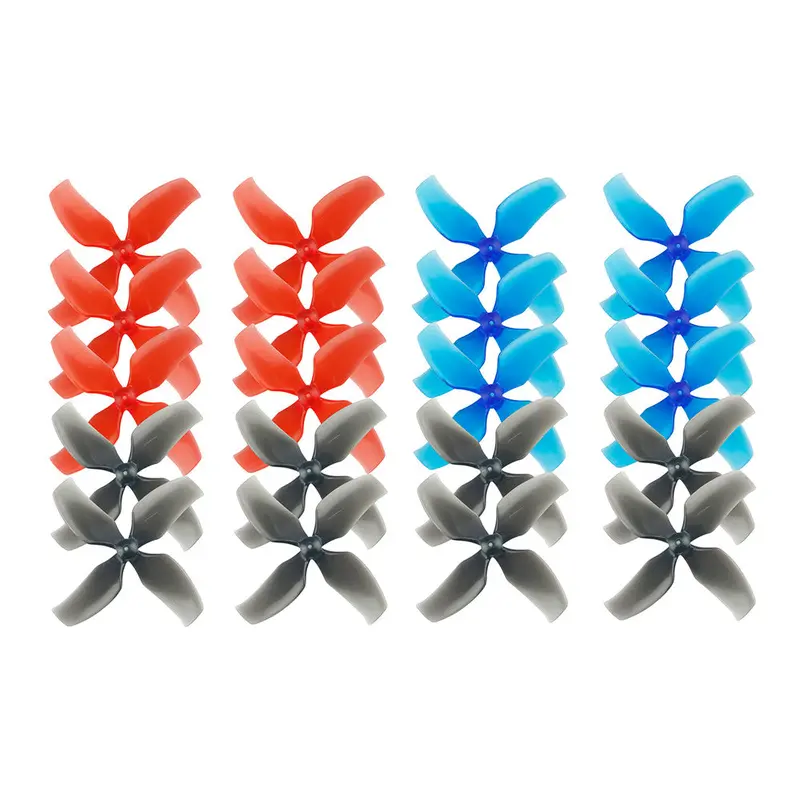 10 Pairs Kingkong/Ldarc 1545 40Mm 4-Blade Propeller 1.0Mm Hub For Tiny 7 7X Snapper7 Mobula7 Trashcan Rc Drone 1