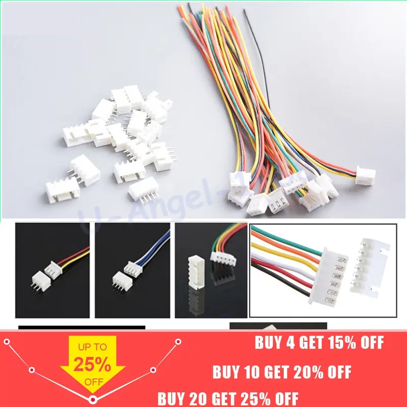 10 Pairs/Lot 150Mm Rc Lipo Battery Balance Charger Plug 2S1p 3S1p 4S1p 5S1p 6S1p 7S1p Wire Line Cable With Male And Female Plug 1