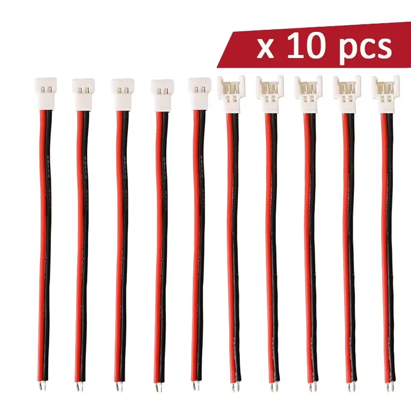 10 Pcs 1S Lipo Battery Balance Charger Switch Wiring Cable Xh 2.0Mm Pitch Plug Male Female For Indoor Drone Syma X5c Hubsan X4 1