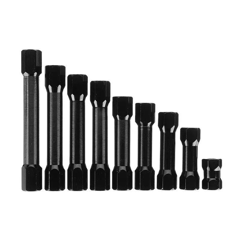 10 Pcs M3x10/20/25/25/30/35/40/45 6 Angles Aluminum Column Black For Rc Drone Fpv Racing 1