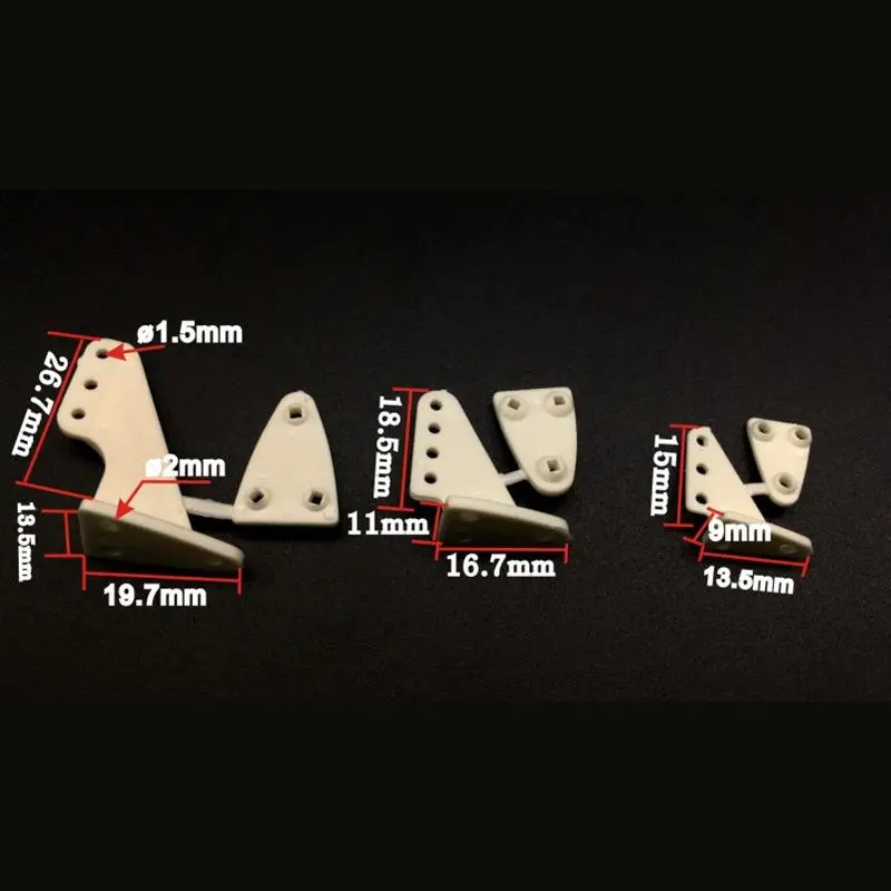 10 Pcs Universal Triangle Rudder Control Horns For Rc Airplane Spare Part Aircraft Kit 1