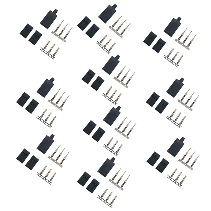 10 Sets Rjxhobby Servo Connector Plug Male Female For Jr Hitec Spektrum Servos 1
