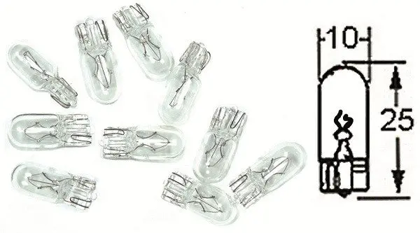 10 X Hl115 12V 4W Wedge Base Instrument Bulbs  (1 Box Of Ten) 1
