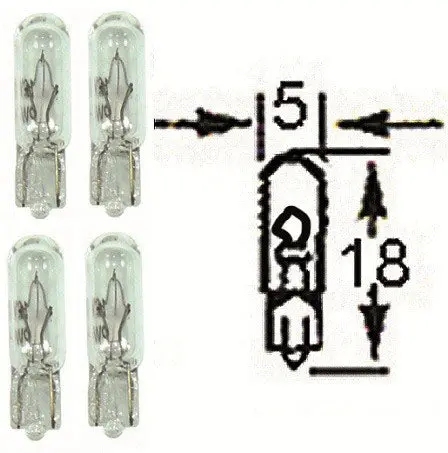 10 X Hl124 12V Wedge Base Instrument Bulbs 1