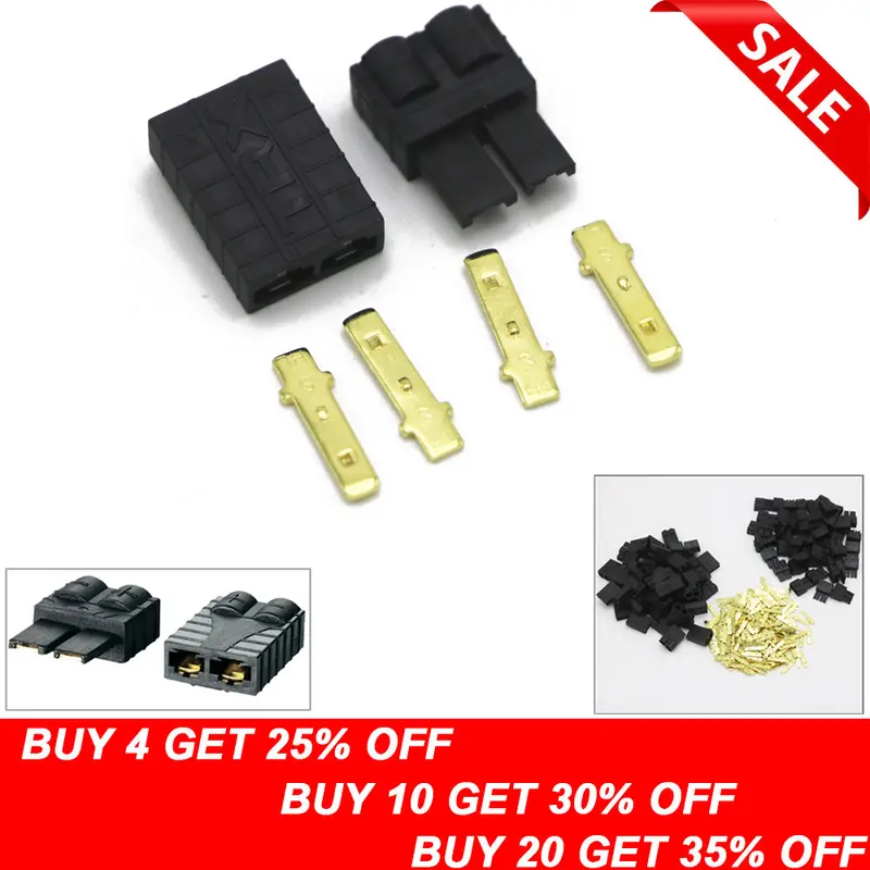 10 X Rc Connector Trx Plug For Rc Lipo / Nimh Brushless Esc Battery Rc Connector (5 Pair) 1