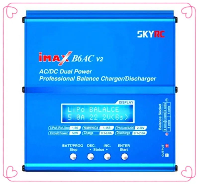 100% Original Skyrc Imax B6ac Charger 50W Lipo Battery Balance Rc Discharger Helicopter Quadcopter With Power Adapter 1