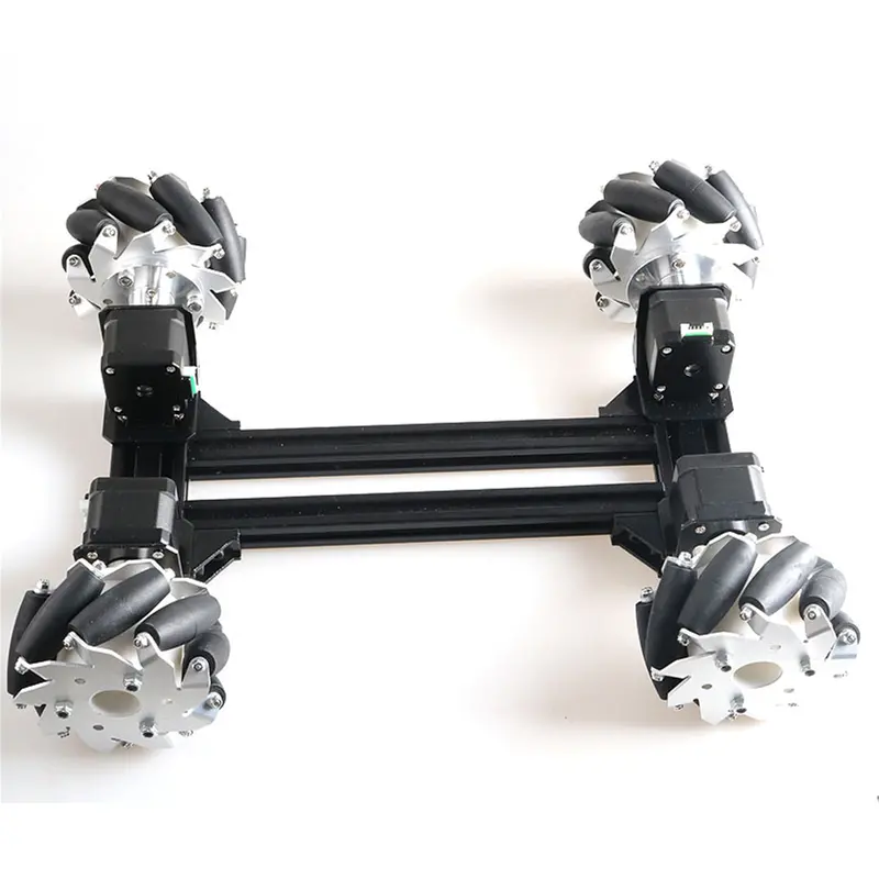 100Mm Mecanum Omni Wheel High Power Metal Rc Robot Tank Chassis Kit + Wireless Controller 4Pcs 42-Stepper Motor Diy For Arduino 1