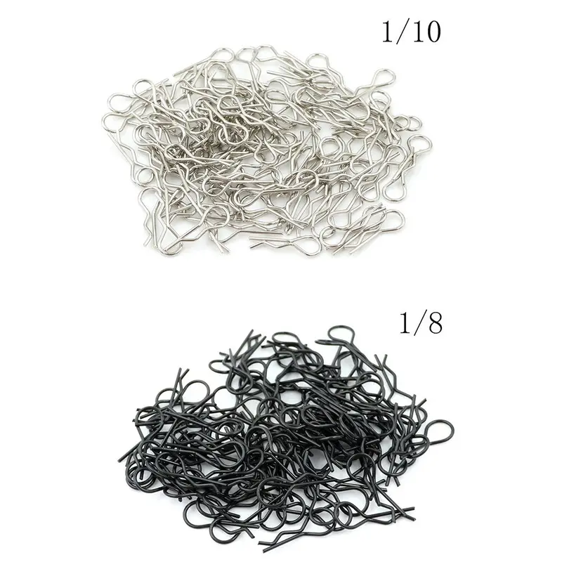 100Pcs/Lot 1/10 1/8 Stainless Steel Body Clips Pins For Rc Car Racing Shell Wind Tail Parts 1