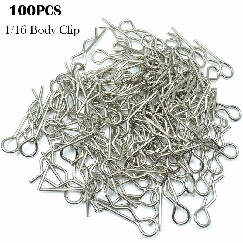 100Pcs/Pack Stainless Body Shell Clip Pin For Hsp Rc 1/16 Car Buggy Truck Hsp Traxxas Vehicles Car Shell Latch 1