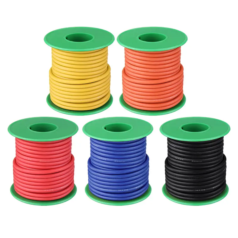 10M 14Awg Soft Silicone Wire Cable High Temperature Tinned Copper Line 1