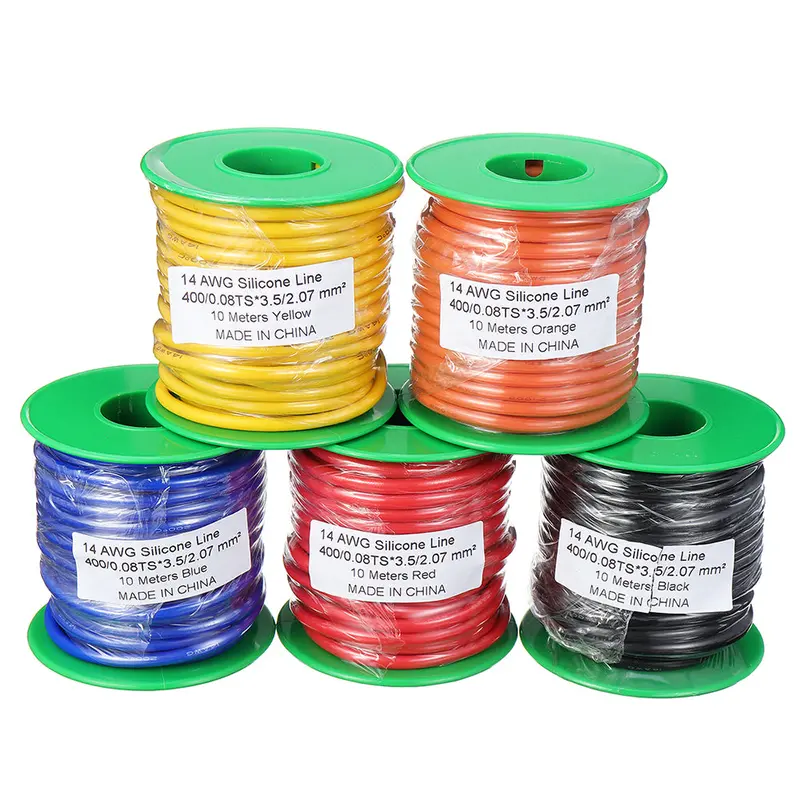 10M 14Awg Wire Soft Silicone Cable Wire High Temperature Tinned Copper 1