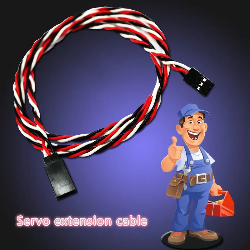 10Pcs 100/150/300/500Mm Servo Extension Lead Wire Cable For Rc Futaba Jr Male To Female 2