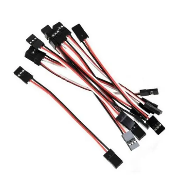 10Pcs 10Cm 26Awg Male To Male Jr Plug Servo Extension Lead Wire Cable 2