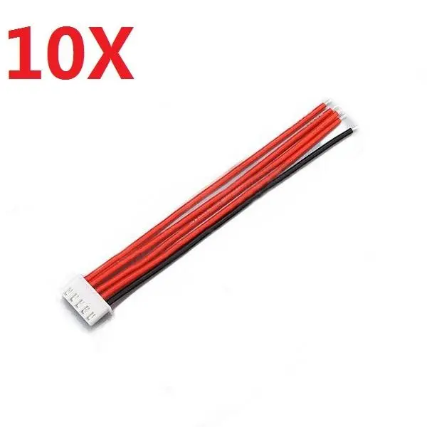 10Pcs 2.54Xh 22Awg 13Cm 4S 5Pin Balance Cable Silicone Wire For Lipo Batteries 1