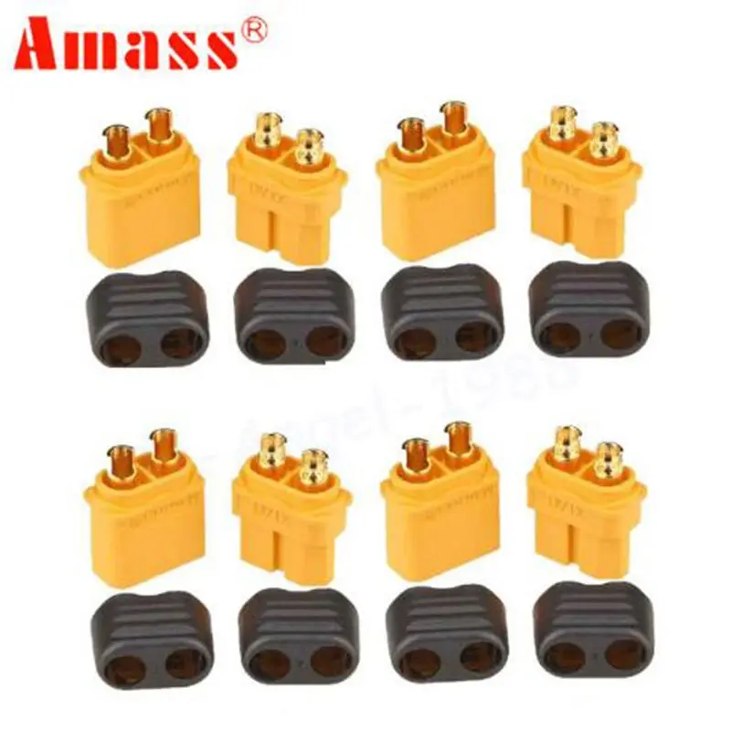 10Pcs/5Pairs Amass Xt60 Xt30 Xt60h Xt30u Plug Connector Male Female Rc Quadcopter Fpv Racing Drone Batería Lipo 1