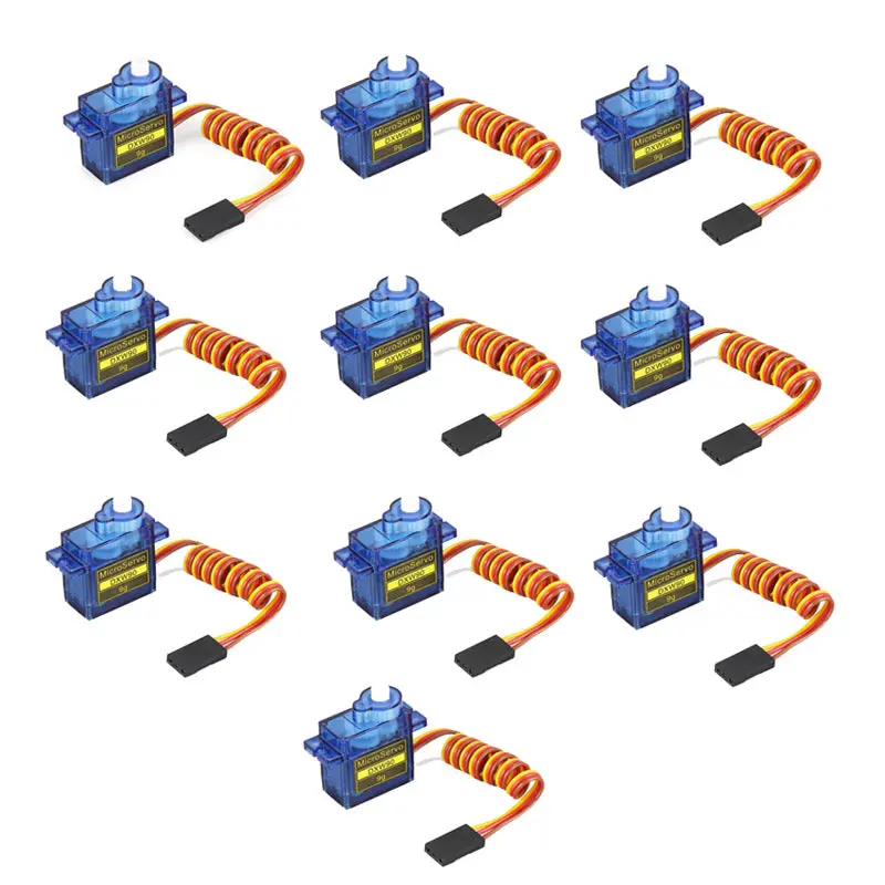 10Pcs/5Pcs /Lot Lofty Ambition Sg90 9G Mini Micro Servo For Rc For Rc 250 450 Helicopter Airplane Car Drop Free Shippping Dxw90 1
